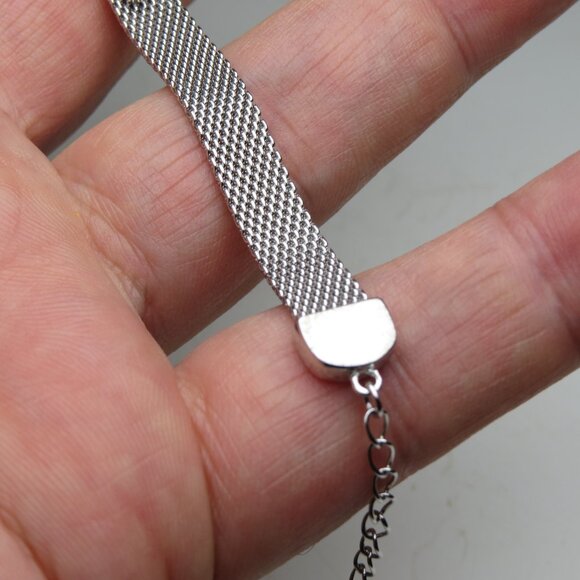 *925 Sterling Silver Diamond Heart Bracelet - Picture 3 of 5